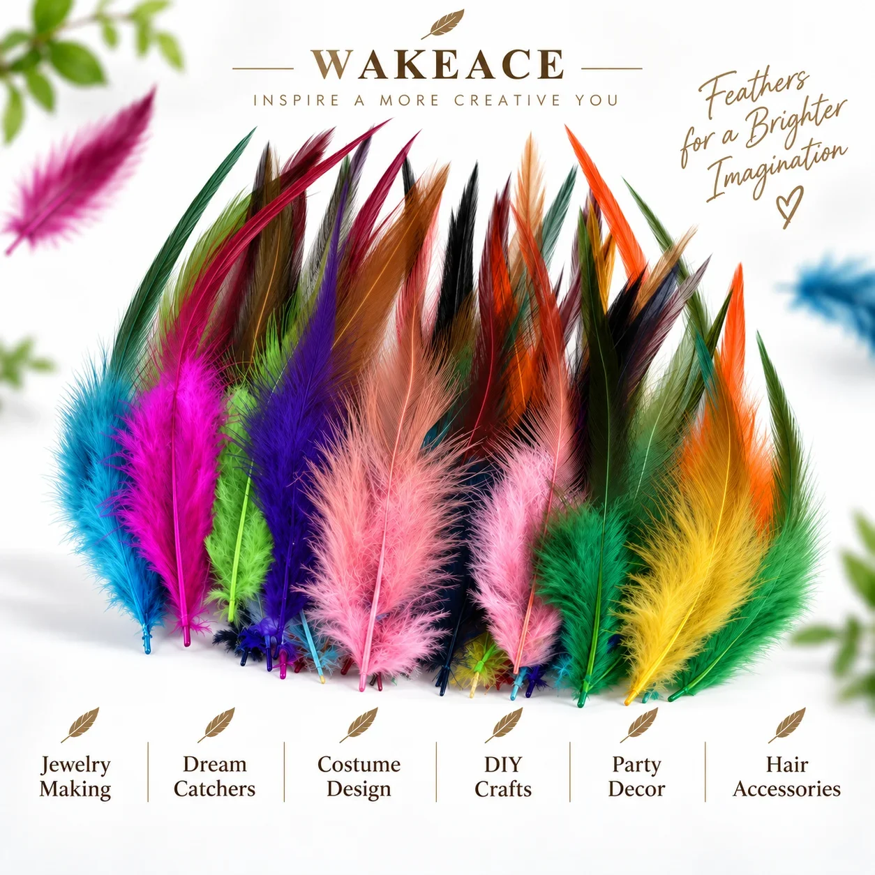 20PCS Colorful Pheasant Feathers for DIY Crafts Clothing Jewelry Dream Catcher Carnival Costume Accessories Party Decor
