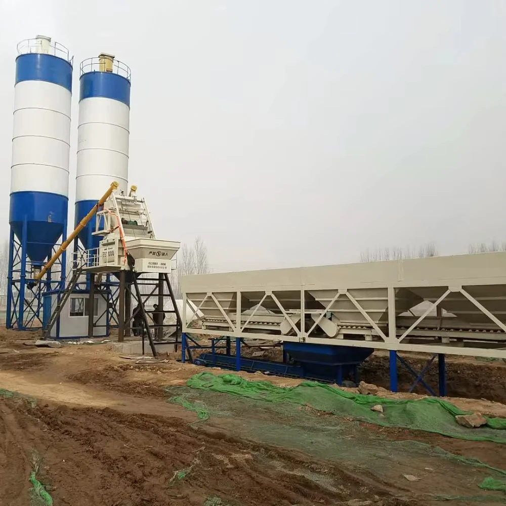 High Efficient HZS 50 Concrete Batching Plant For Medium-scale Construction Projects