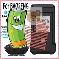 For BAOFENG Walkie Talkie Battery BL-13UV 1500mAh DC7.4V for BF-UV13 UV-13Pro UV5R P15UV Two Way Radios Support Type-C Charge