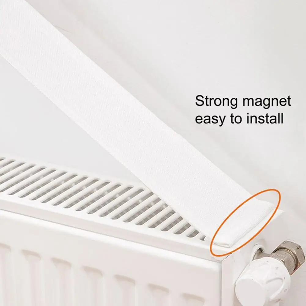 1pc Radiator Dust Cover 40/60/80/100/120/140/160/200x10cm Block Decorative Radiator Pad Built-in Magnet Fixed Household Tools