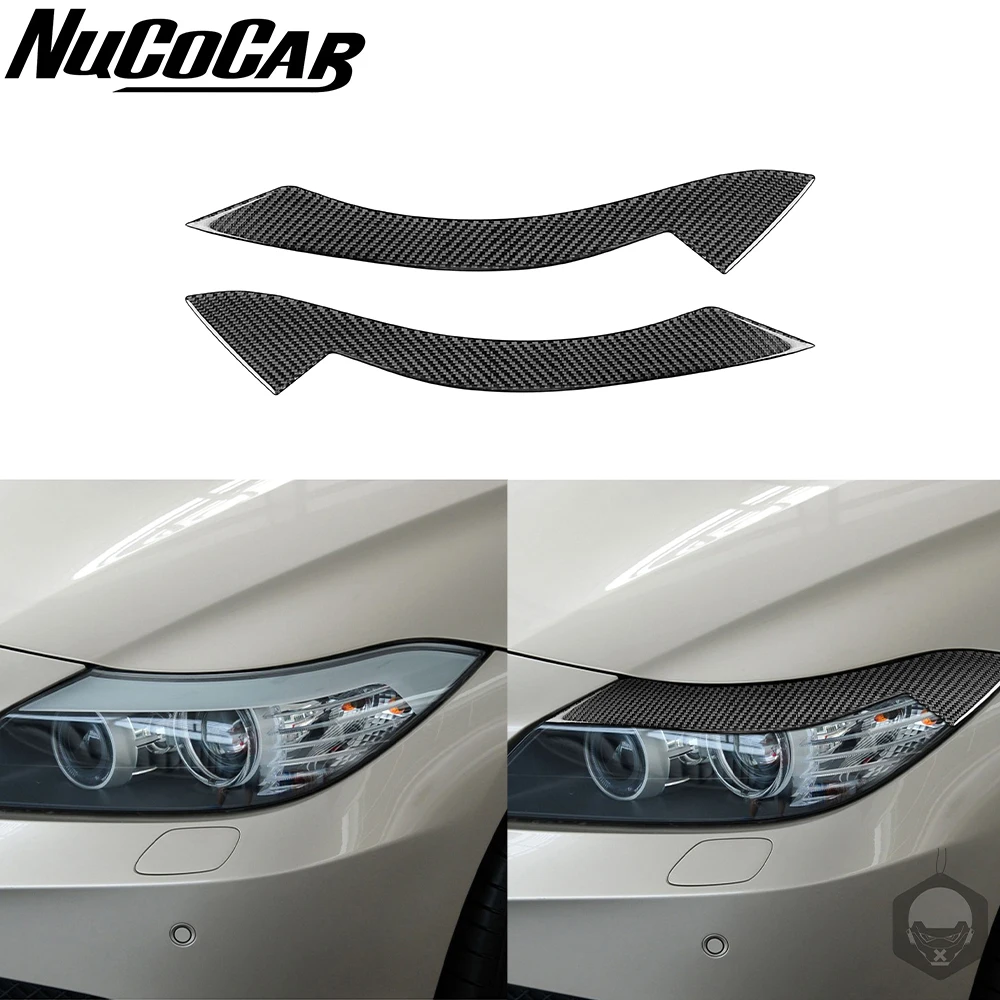 

For BMW Z4 E89 2009-2015 Carbon Fiber Headlight Eyelid Headlamp Eyebrow Strip Panel Trim Cover Car external Decorative Stickers