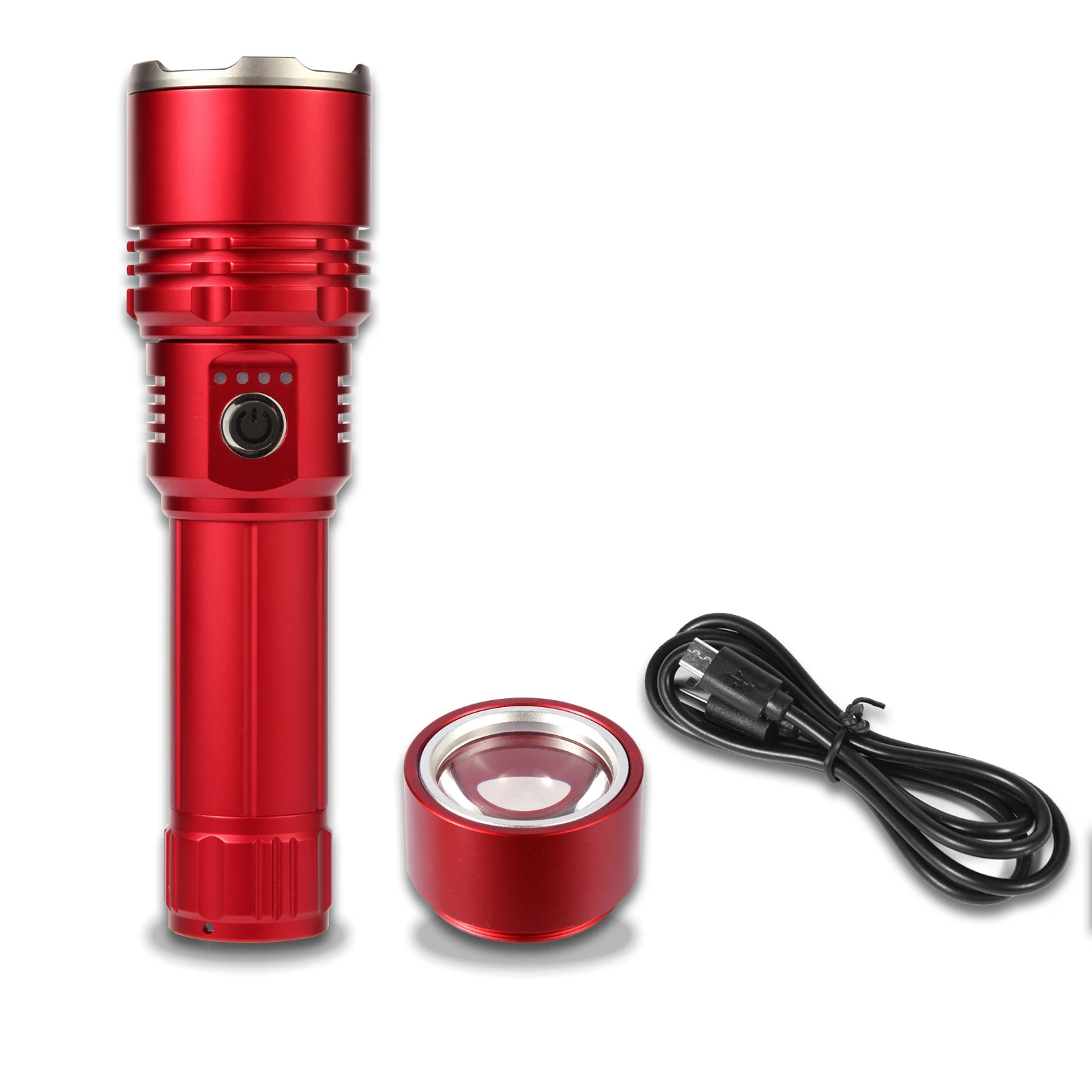 Shan bao 4000LM Zoomable Strong Light Flashlight, High Concentration Focus Beam Handheld Torch for Outdoor Camping Emergency