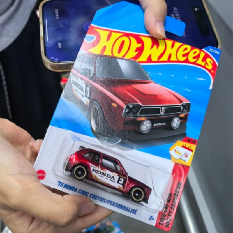 

Оригинальная модель автомобиля Hot Wheels Th, 2025 м, Super Treasure Hunt 73 Honda Civic, модель автомобиля, коллекционное украшение для комнаты, подарок на день рождения для мальчика