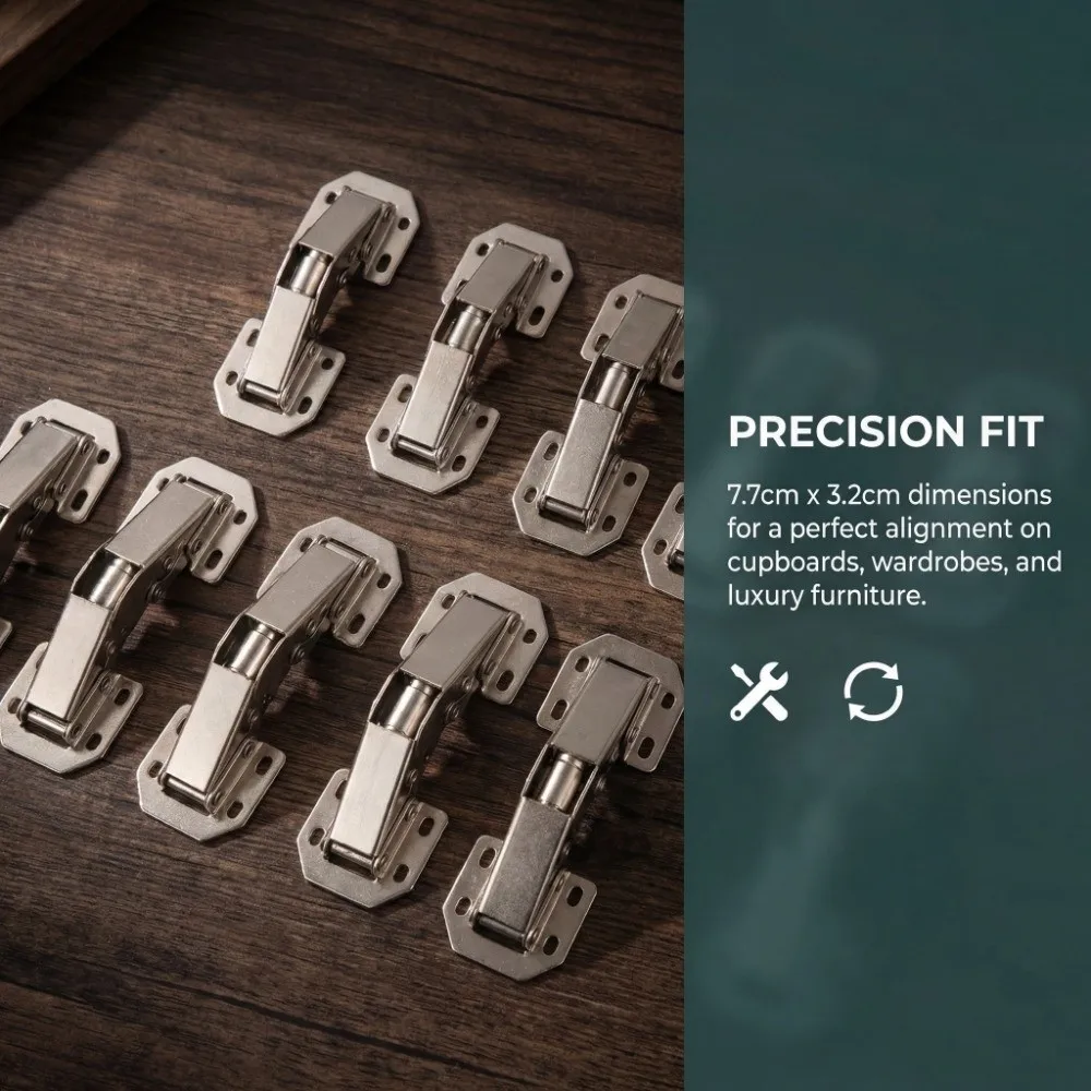 

10 шт. прочных 3-дюймовых петель без сверления, легкая установка, мостовые петли для шкафов, петли для столов типа «Маджонг»