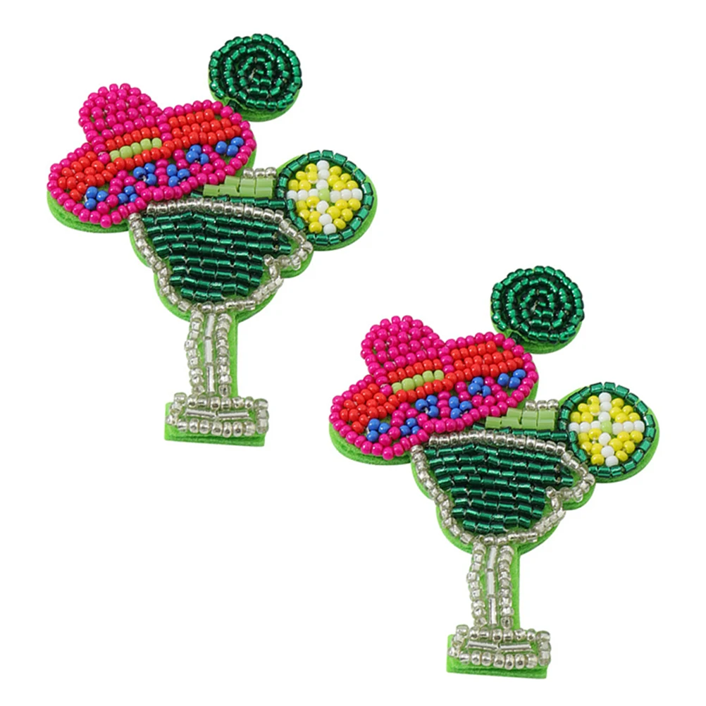 

Colorful Rice Bead Earrings Retro Bohemian Style Women Jewelry Bright Shiny Comfortable Matching Clothes Skirts Party Wedding