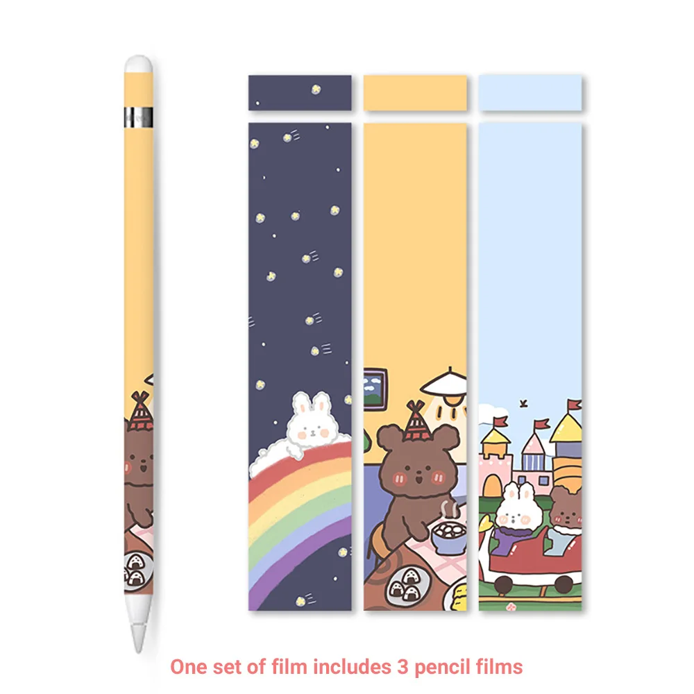 Kawaii Animal Pattern for Apple Pencil Sticker Removable No Glue Residue Protective Skin  Decal for Apple Pencil 1 Gen