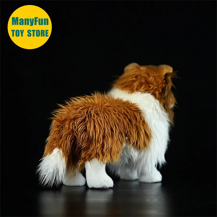 Realistische Sheltie Hond High Fidelity Shetland Herdershond Plushie Ruwe Collie Knuffels Levensechte Dieren Simulatie Knuffels