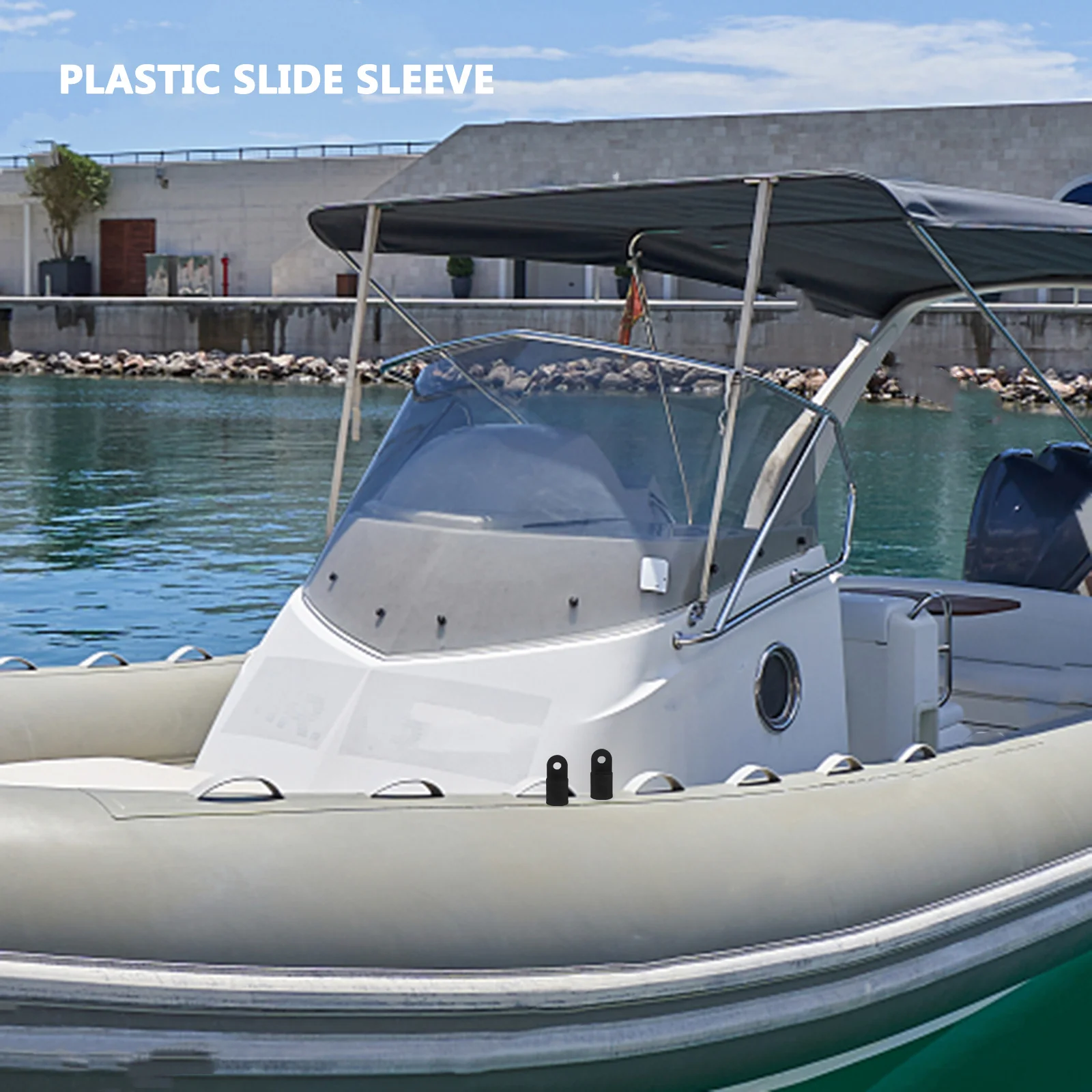 

2Pcs Bimini Top Eye End Cap Nylon Durable Hardware for Marine Boat Yacht Shade Canopy Replacement Parts Bimini Top Cap Fittings