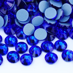 YANRUO 2058HF SS4-SS30 Sapphire Hot Fix Crystal Flat Back Hotfix Strass DIY Glass Rhinestones For Clothing