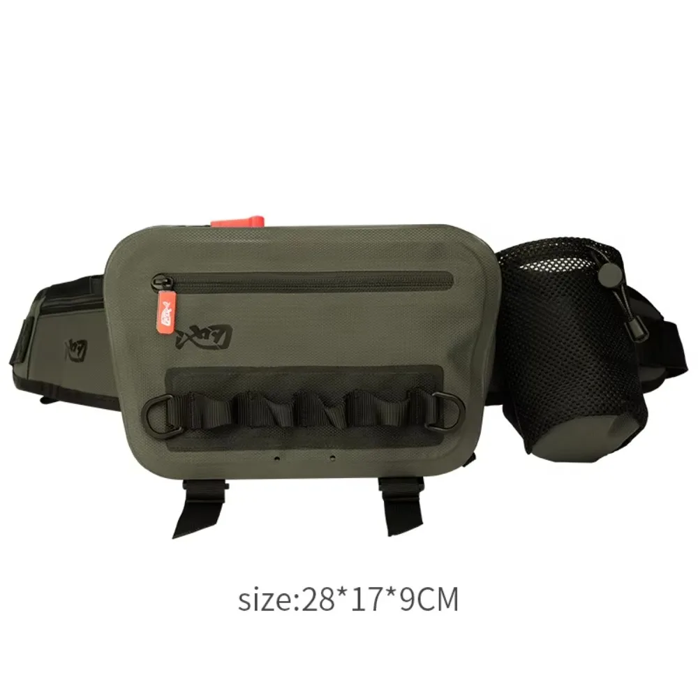 

Double-layer TPU Lure Fishing Bags Waterproof Crossbody Fishing Chest Bag Large Capacity Adjustable Rod Strap
