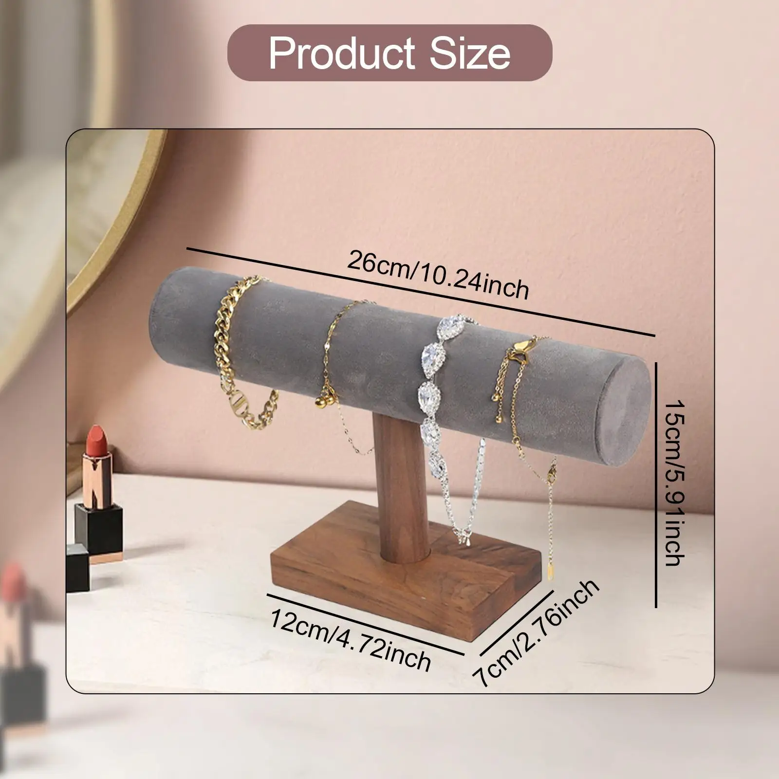 حامل سوار، رف تخزين، برج عرض الطاولة، منظم الأساور، حامل ساعة لربطات الشعر، عرض البيع #6