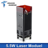 5.5W Laser Module with Air Assist Laser Engraving Head 450nm TTL Blue Light Laser Head for CNC Laser Cutting Tools