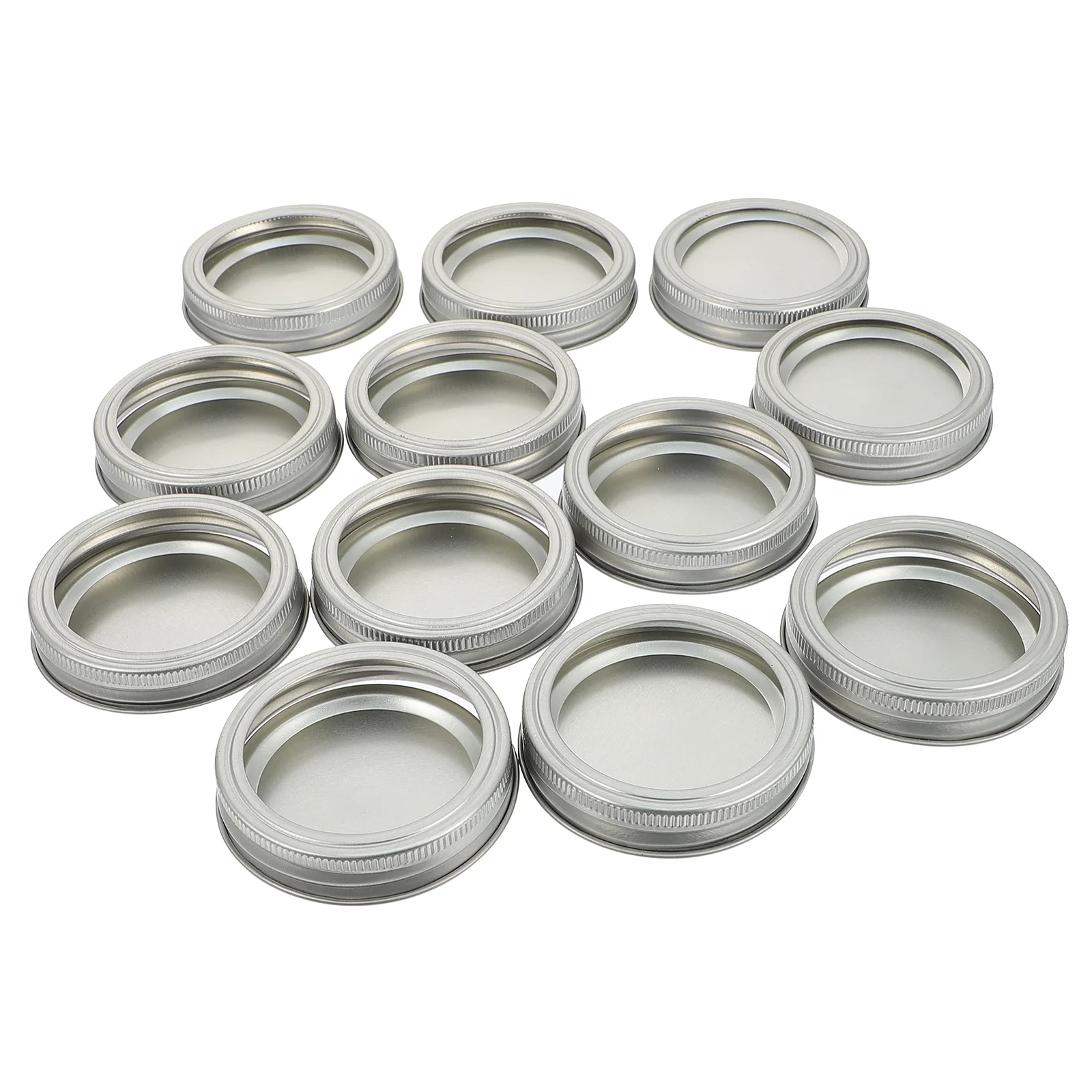 12 Sets Leak Proof Seal Canning Lids Rings Bands for Mason Canning Jars 70mm