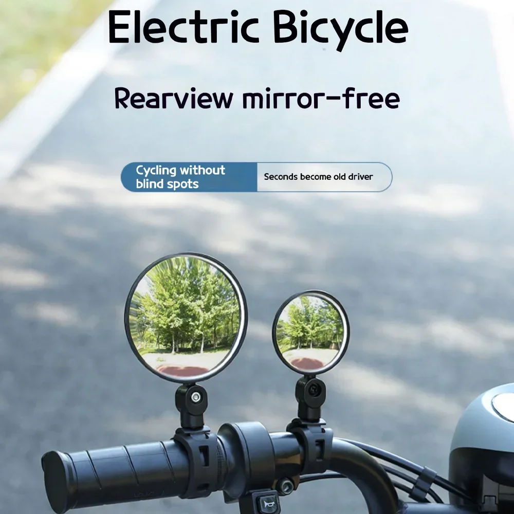 New 1/2pcs Universal Bicycle Mirror 360° Adjustable Handlebar Rearview Mirror for Bike&Motorcycle Safe Cycling for Riding