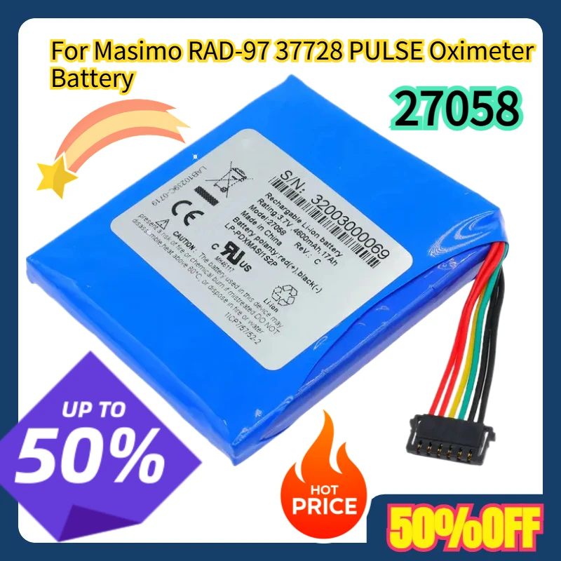 

For Masimo RAD-97 27058 37728 PULSE Oximeter Battery
