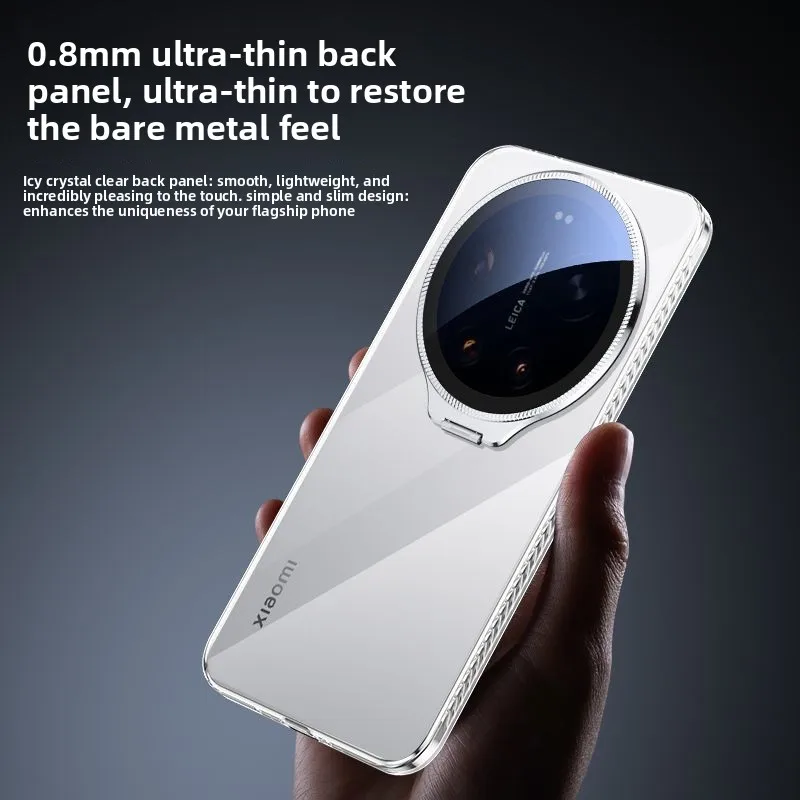 Etui na Xiaomi 17 Ultra Leica Edition, przyjazne dla skóry, przezroczyste, z niewidocznym uchwytem na obiektyw, osłona PC na XiaoMi 17Ultra Funda — zdjęcie produktu 2