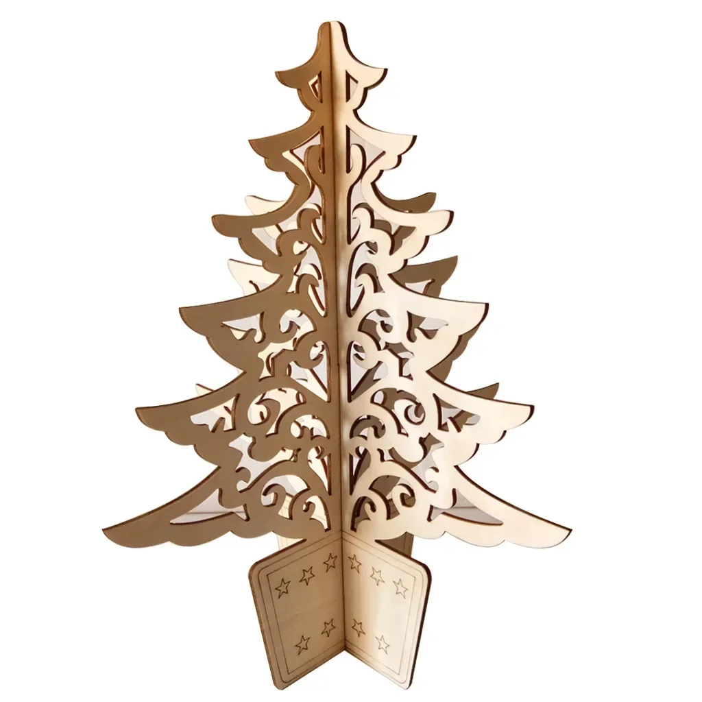 

30cm Unfinished Wooden Christmas Tree Shape Table Ornaments for Christmas Wooden Crafts Ornaments, DIY Crafts