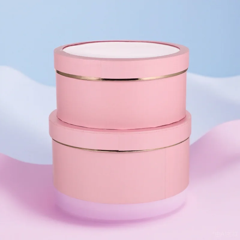 

2pcs Flower Boxes Round Gift Boxes For Flowers Arrangement Empty Floral Packaging Box Valentine Birthday Graduation Party Favor