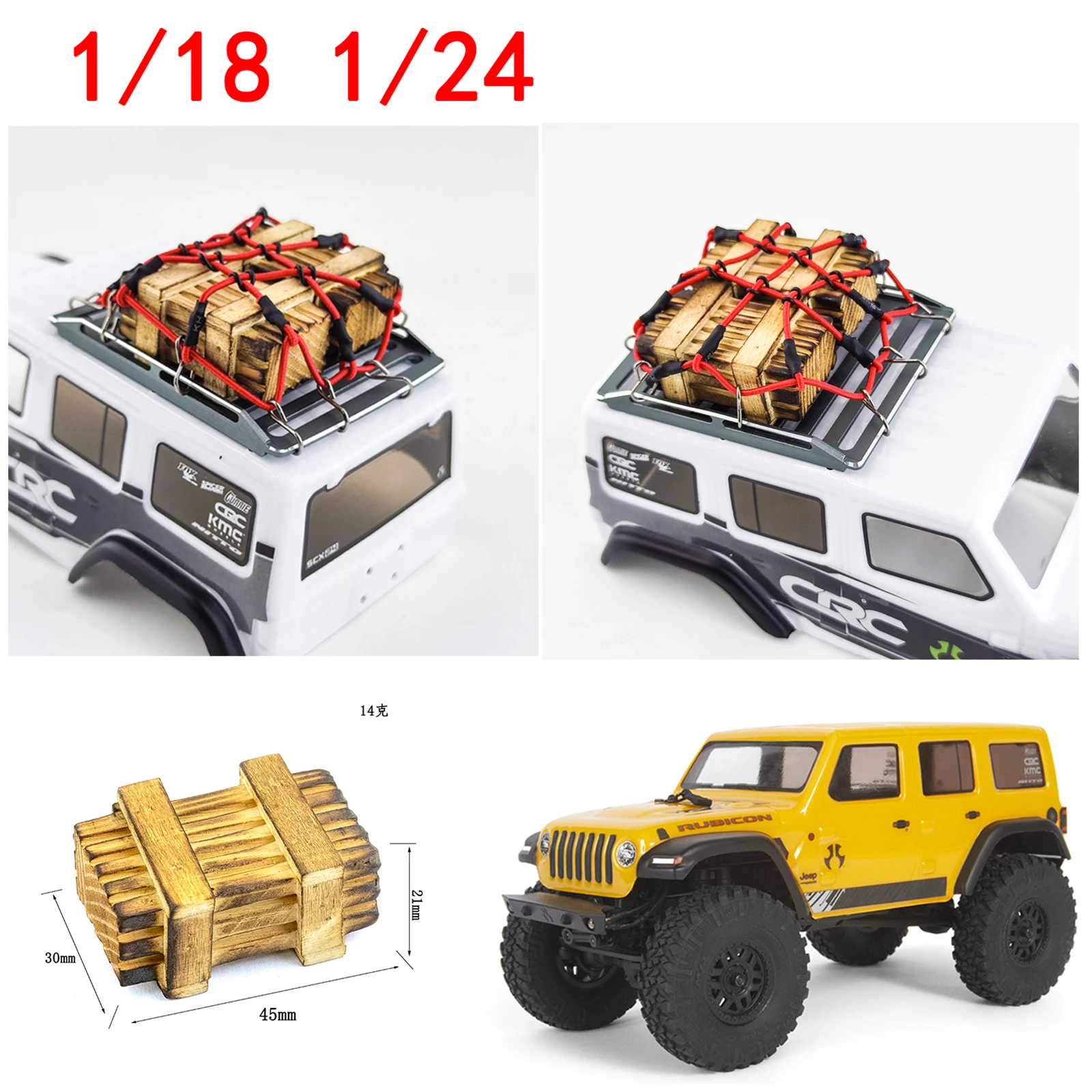Rs rc Holzkiste Dekoration Zubehör für trx4m scx24 fcx24 enduro24 rc Raupen wagen
