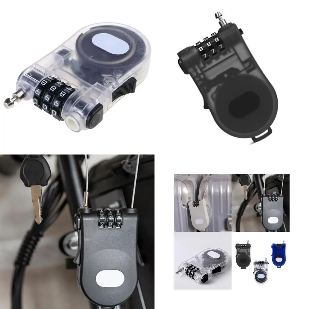 

R6FE Cable Lock Cycling Helmets Backpacks Luggage Security Combination Password Lock