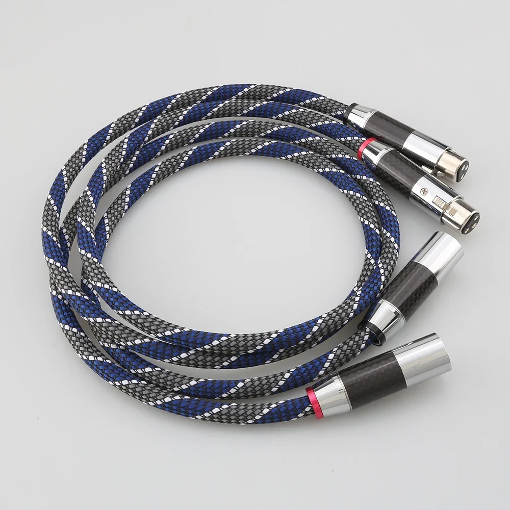 New Pair High Purity Silver-plated Conductor Balanced XLR Audio Interconnect Cables XLR Cable For AMPlifer CD Player AudioPhile
