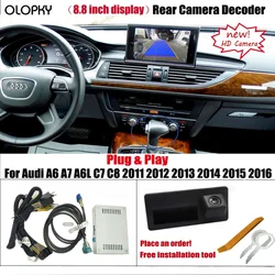 For Audi A6 A7 A6L C7 C8 2011 2012 2013 2014 HD Rear View Backup Reverse Camera Interface Original Screen Decoder