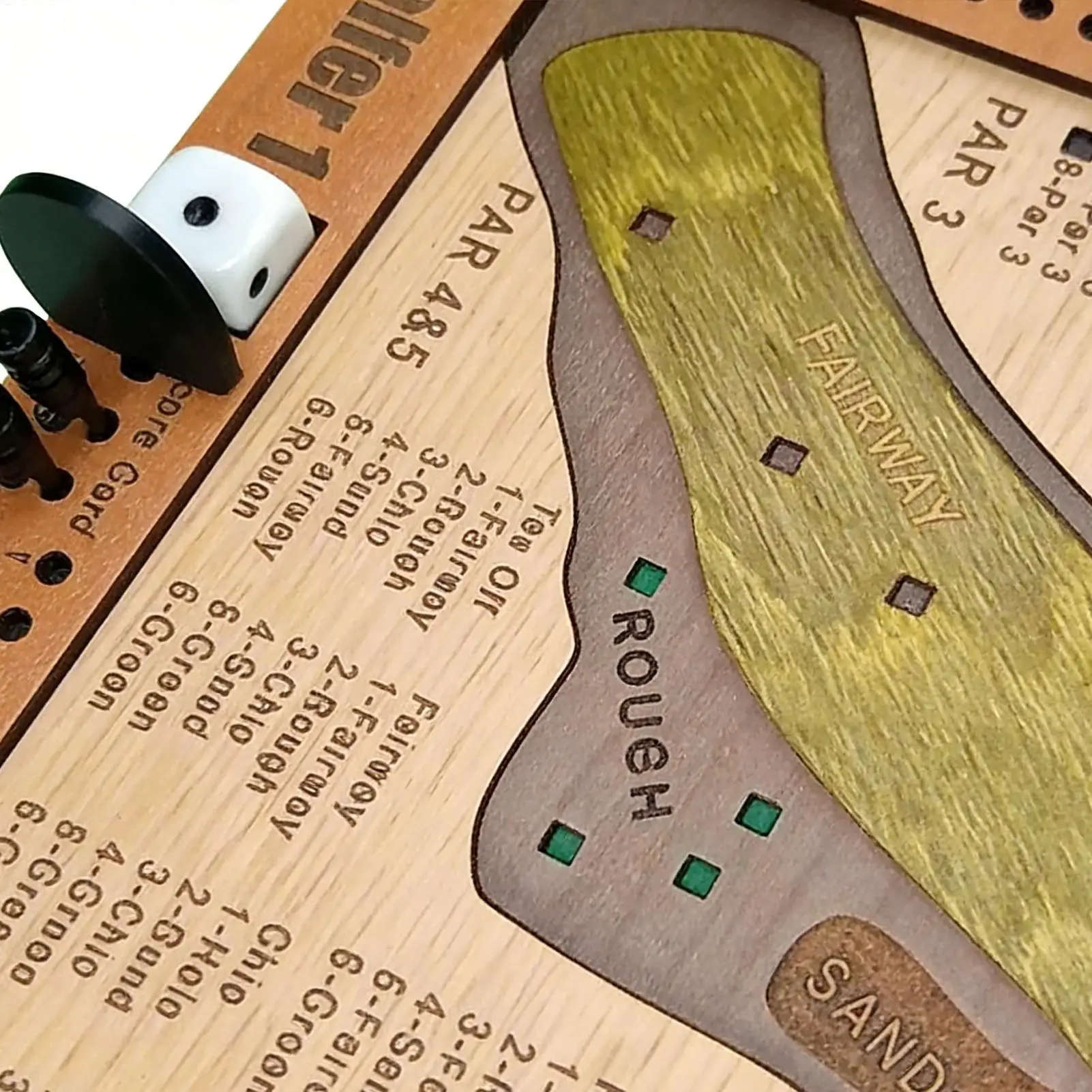 เกมลูกเต๋ากอล์ฟ ของเล่นกอล์ฟไม้ที่ท้าทาย สำหรับ 1-4 ผู้เล่น เหมาะสำหรับผู้ใหญ่และครอบครัว เล่นบนโต๊ะในร่ม เพื่อความบันเทิง