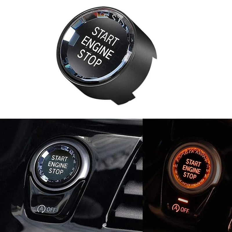 ENGINE START STOP Switch Button Sticker for BMW 1 2 3 4 5 6 7 Series F20 F21 F22 F23 F30 F34 F10 F18 F12 F07 F01 Black