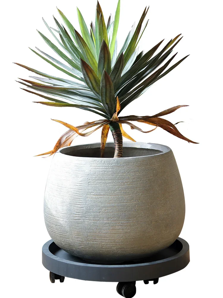 Round flower pots, living room, shopping mall, ground decoration, flower ware, agave iron tree, indoor and outdoor garden, green