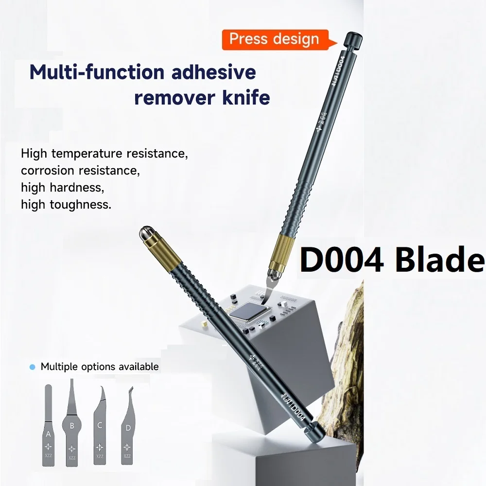 

XZZ D004 Blade Glue Remover Knife IC Chip Phone NAND Hard Drive Pry Handle Edge CPU Blade Repair Tools A12 A11 A10 Wifi IC