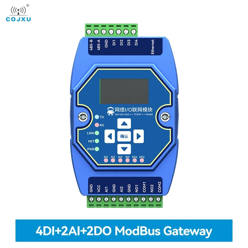 Multi-Channel Analog and Digital Acquisition Control COJXU ME31-AAAX4220 4DI+2AI+2DO RJ45 RS485 Modbus TCP/IP to RTU