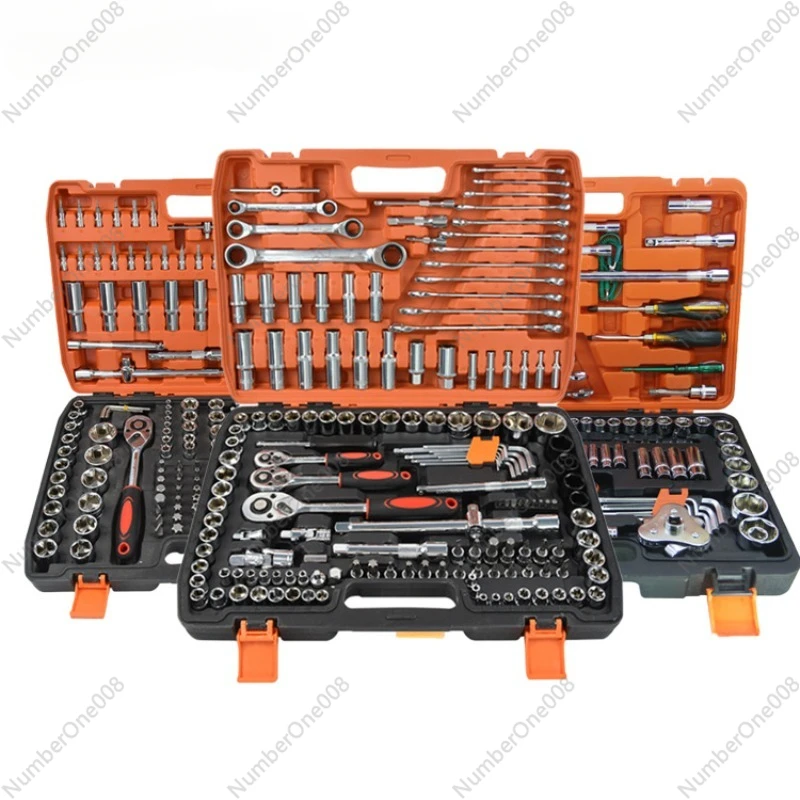 Auto Machinery Maintenance Car Sleeve Wrench Toolbox Combination Hardware Set Full Set Manufacturer Wholesale