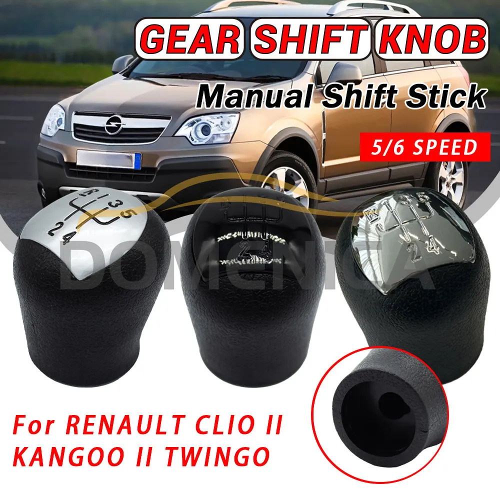 Car Gear Shift Knob For Renault Twingo Scenic Megane Laguna Kangoo Clio II 2 MK2 172 18 Logan ABS  Lever Shifter Stick Pen Head