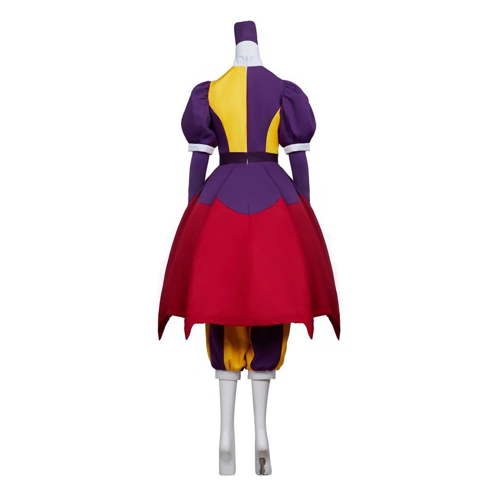 أزياء إيدالين كلوثورن التأثيرية فستان البومة النسائي باللونين الأرجواني والأحمر لحفلات الهالوين كرنفال بدلة كاملة