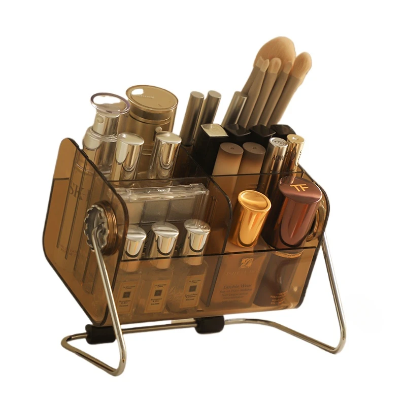 

Rotating Cosmetics Storage Box Desktop Dresser Lipstick Makeup Brush Cartridge Shelf