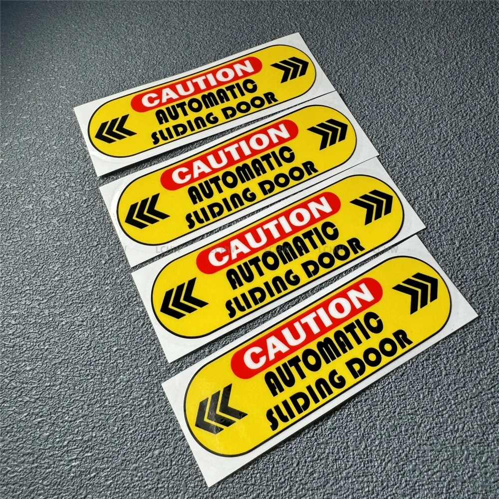 

4x Наклейки-граффити для автомобиля: на бампер, окна, кузов, мотоциклетный шлем, топливный бак, с дизайном «Осторожно, автоматическая раздвижная дверь»