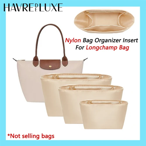 Inserto organizador de bolsa para bolso Longchamp, material de nailon, soporte de bolsa súper fuerte, accesorios para bolsa de inserción