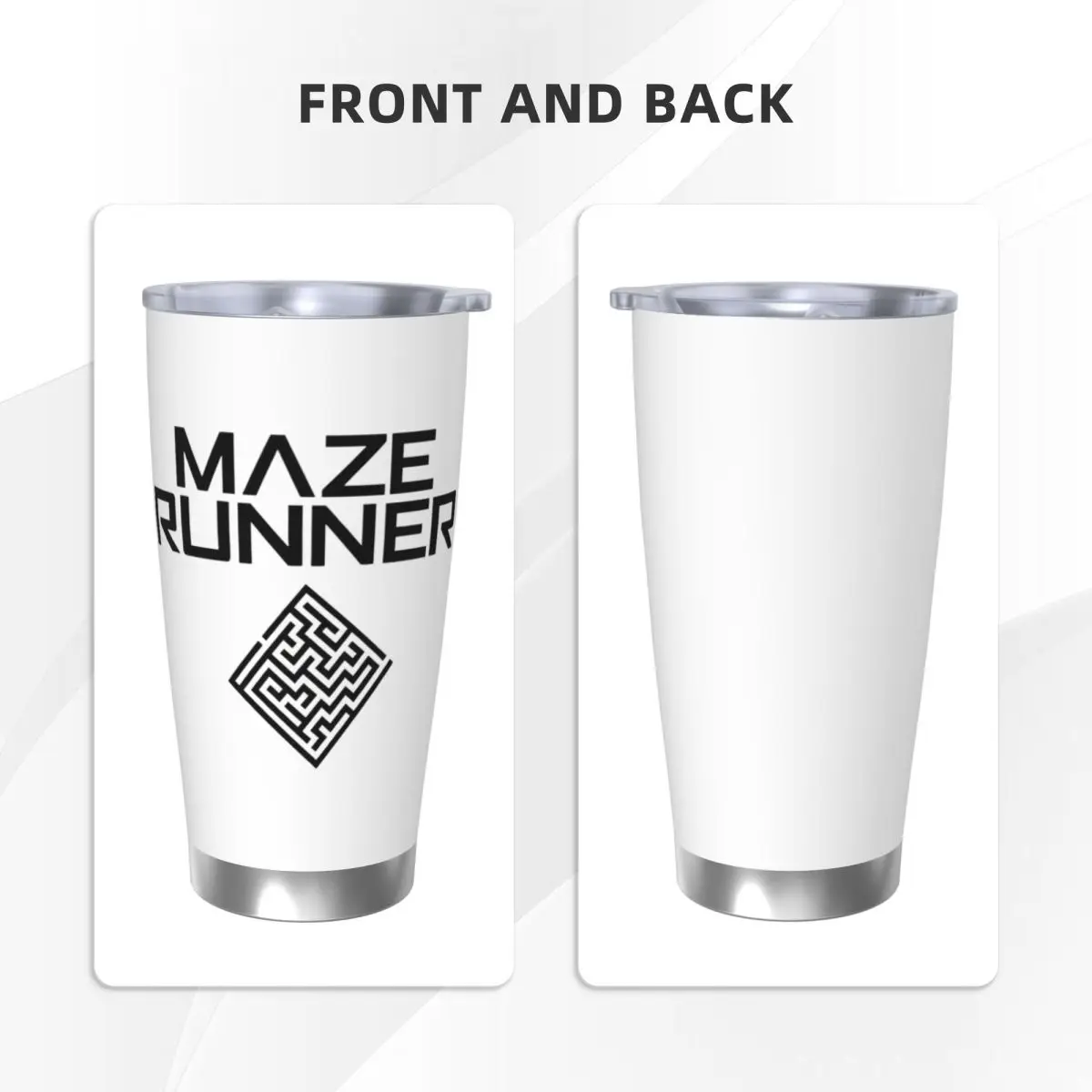 Maze Runner Logo Tumbler Vacuum Insulated Coffee Cups Stainless Steel Double Wall Mugs Spill Proof, 20oz