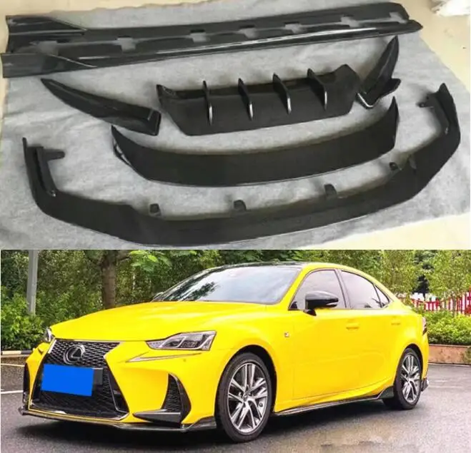 

Real Carbon Fiber Body Kit For Lexus IS200T IS250 IS300 2017-2022 Front Bumper Lip Rear Trunk Diffuser Side Skirt Spoiler