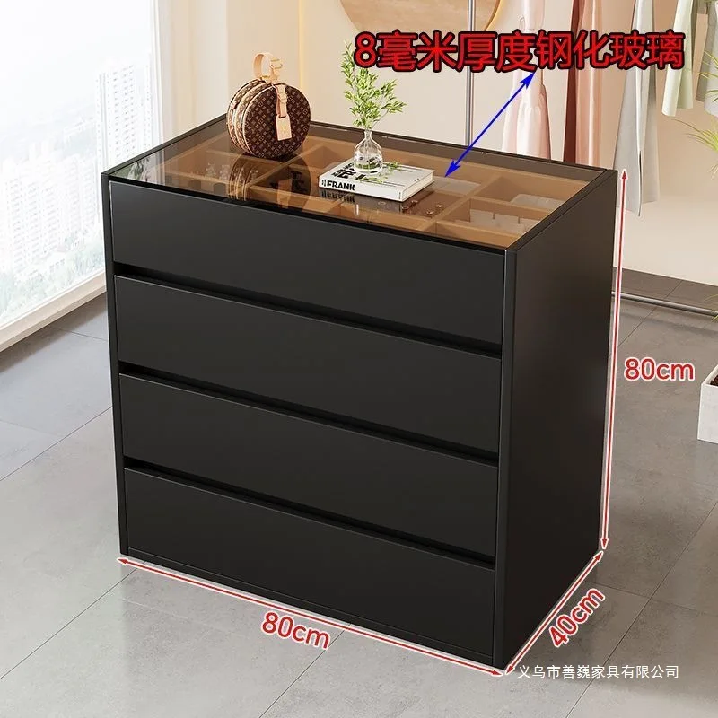 Jewelry tempered glass cloakroom Small floor-to-ceiling Nakajima display cabinet Jewelry clothing store