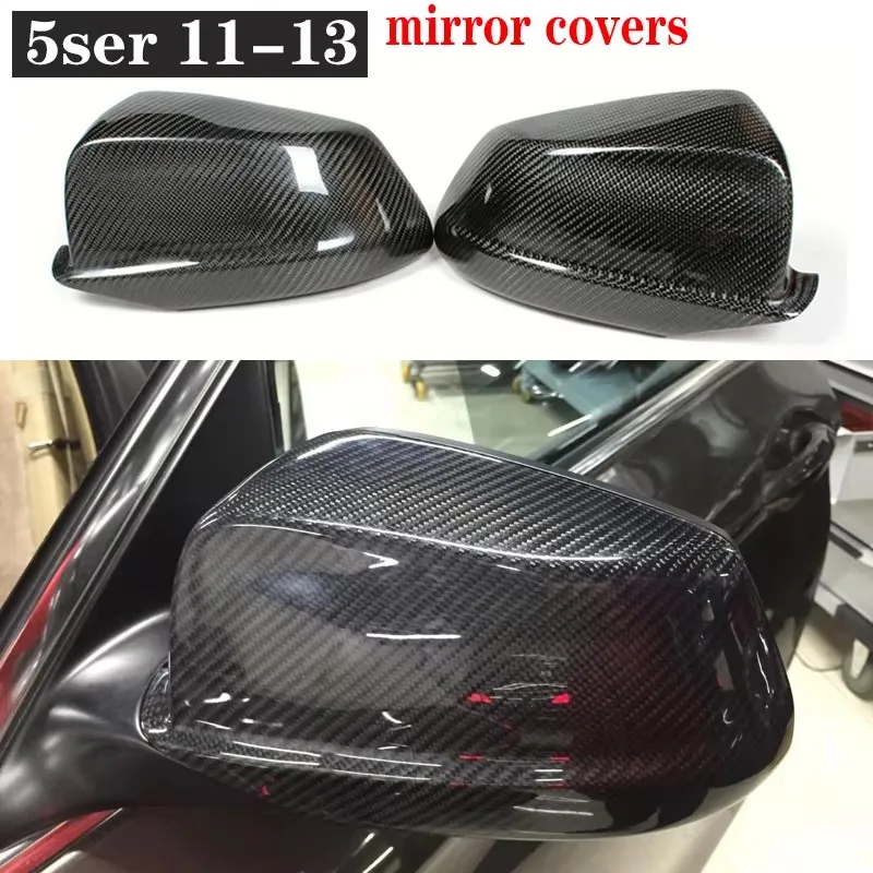 

For BMW 5 Series F10 F11 f18 525 530 Upgrade Shells Rearview Cap High quality Real Carbon fiber rear view mirror case cover