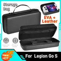 Estuche de transporte duro a prueba de golpes, bolsa de almacenamiento anticaída con bolsillo de malla para consola de juegos Lenovo Legion Go S