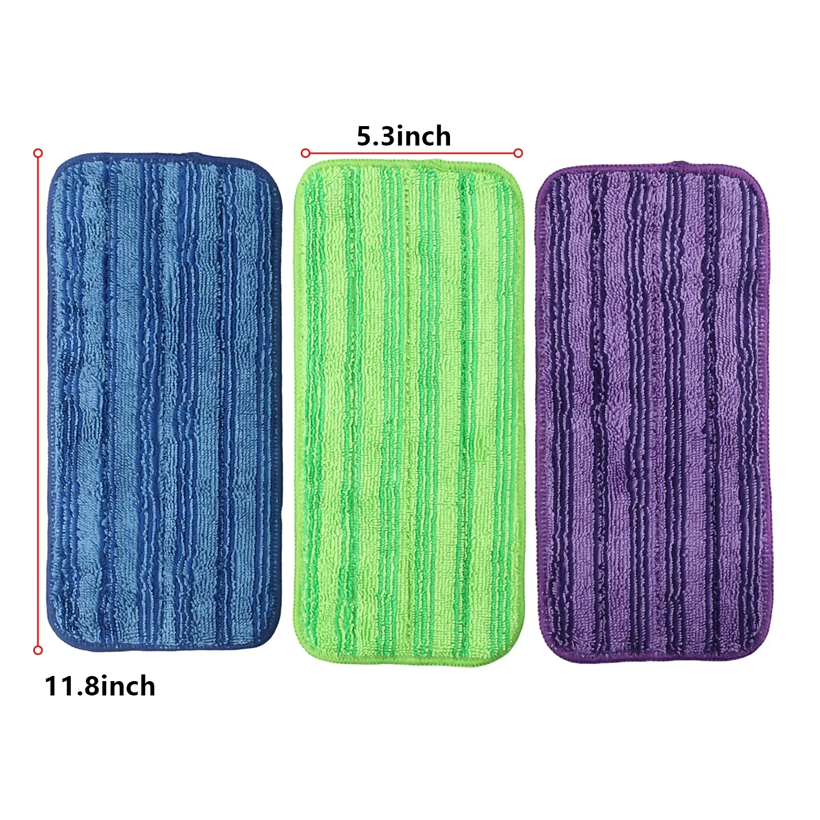 Powerful Cleaning with For Swiffer Wet Jet Pads Reusable Microfiber Refills for Sticky Messes Purple + Green + Blue