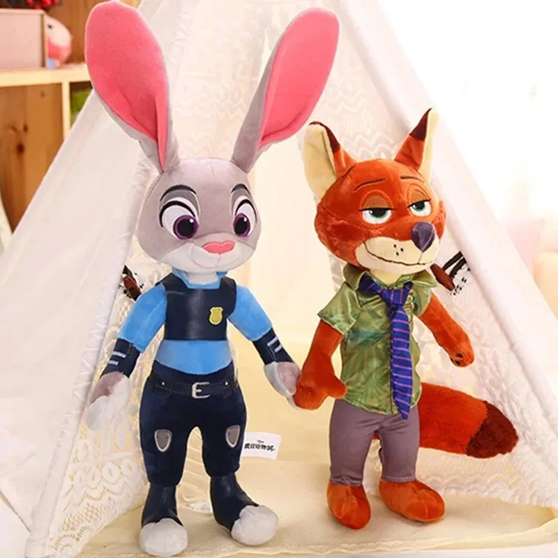 Disney @ dibujos animados Anime película Zootopia juguete de peluche zorro Nick Wilde conejo Judy Hopps muñeca animales de peluche suaves juguetes niños regalos de navidad!