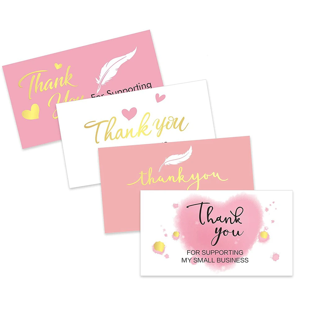 30pcs Thank You For Your Order Card Custom Write Your Business Card Small Business Gift Decoration Label Goods Follow Card