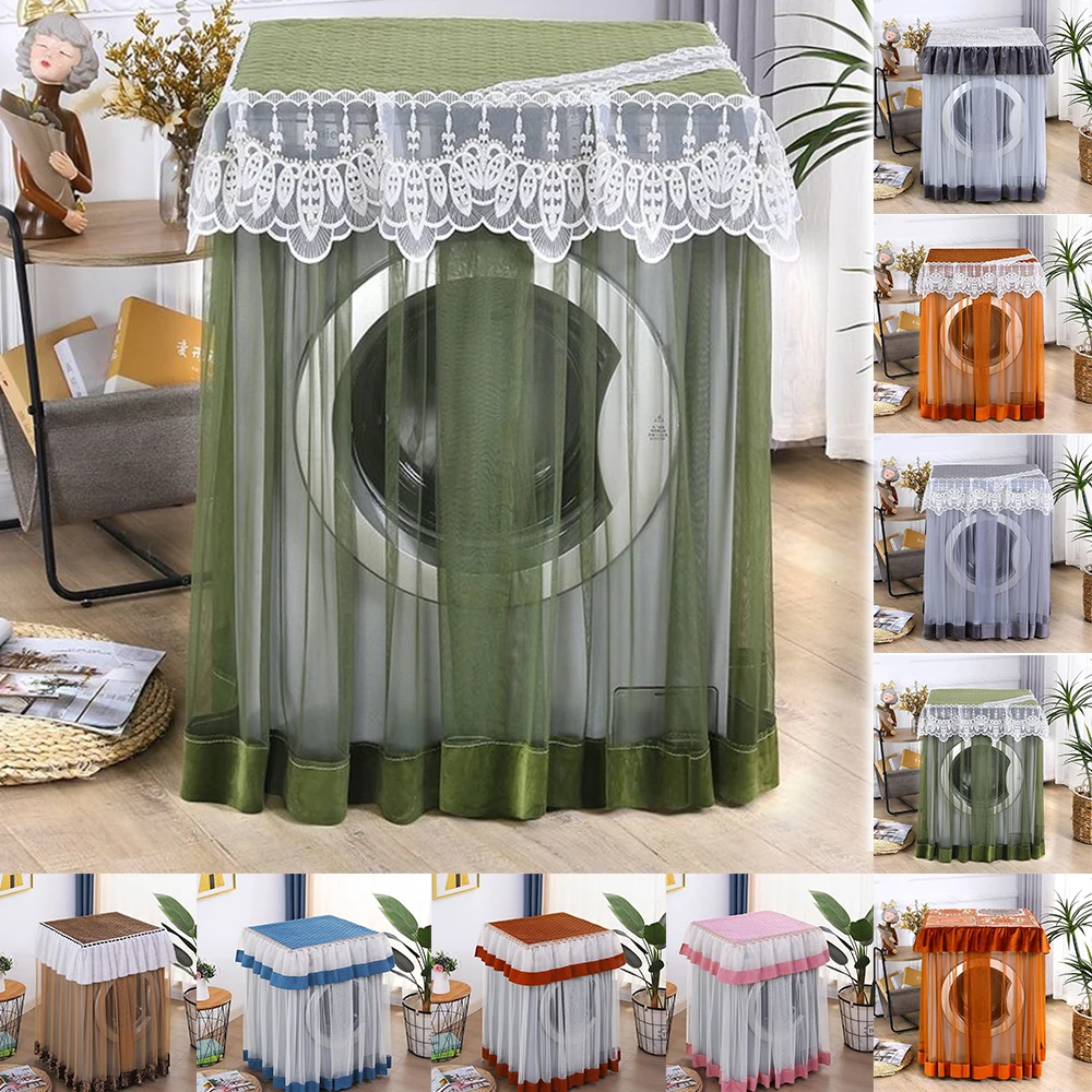 

New Model Fully Automatic Washing Machine Dustproof and Sunproof Cover,Lace Universal Washing Machine Dust Cover,Size 60*60*85Cm