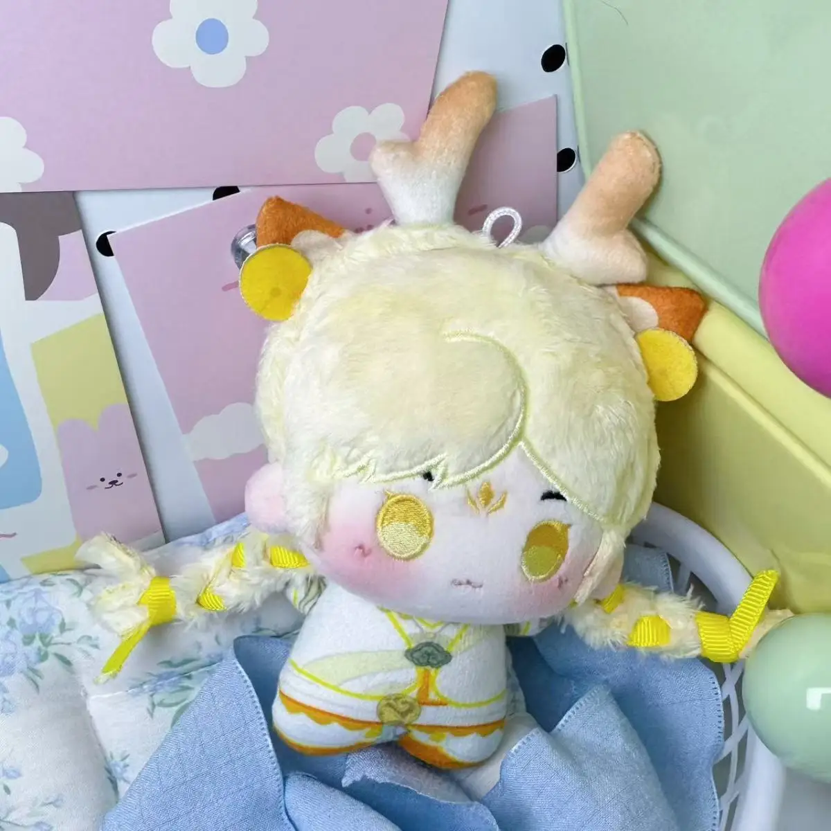 Stuffed 10cm Game Supernatural Task Force A Nian Plush Adventure Anime Figure Cosplay Backpack Keychain Doll Toys Gifts for Fan