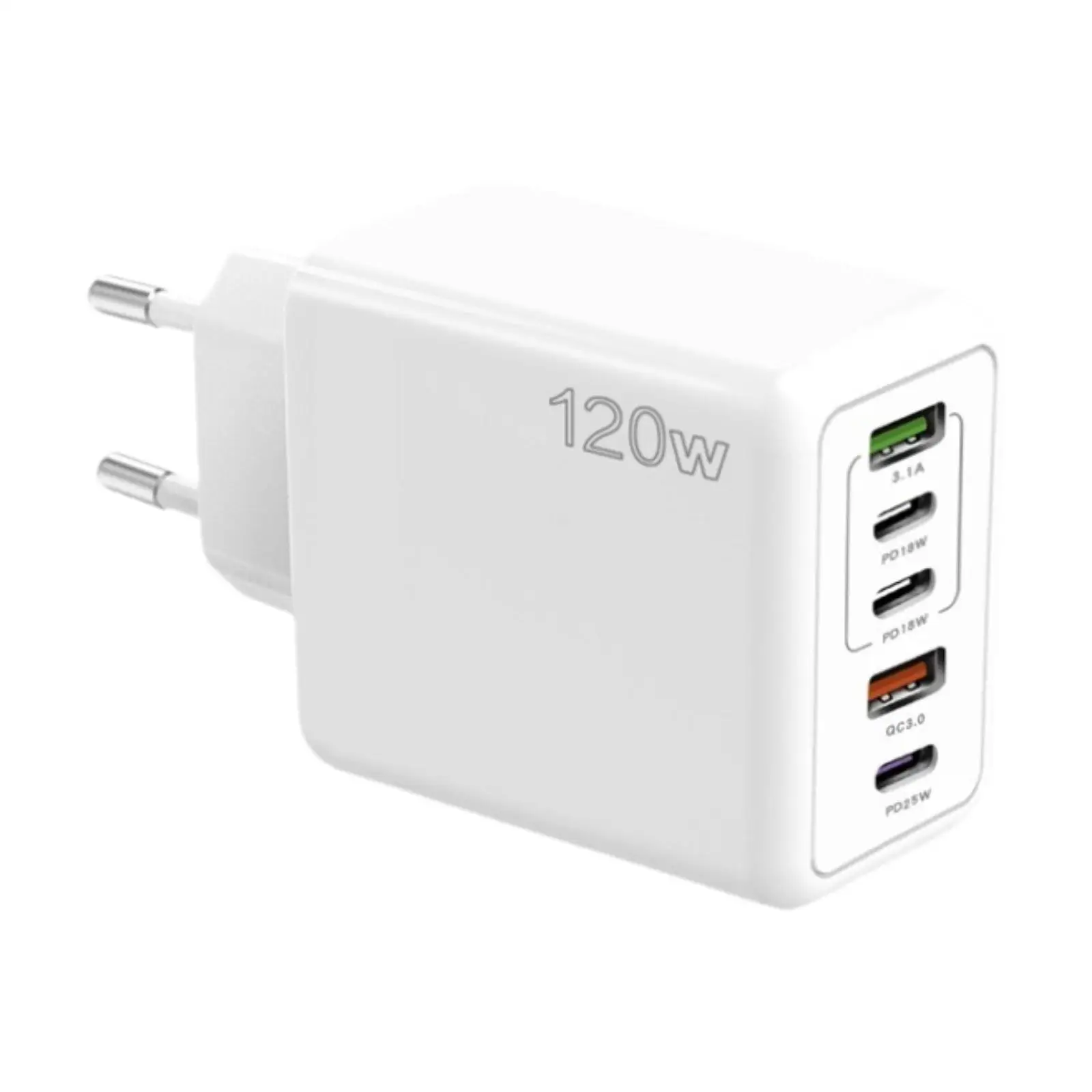 

USB C Charging Station 120W Multiport Fast Charger Portable Power Supply for Smartphone Tablet