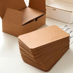 100pcs Double Sided Kraft Paper Blank Card Word Card Note Message Card DIY Postcard Gift Greeting Invitation Card Message Card