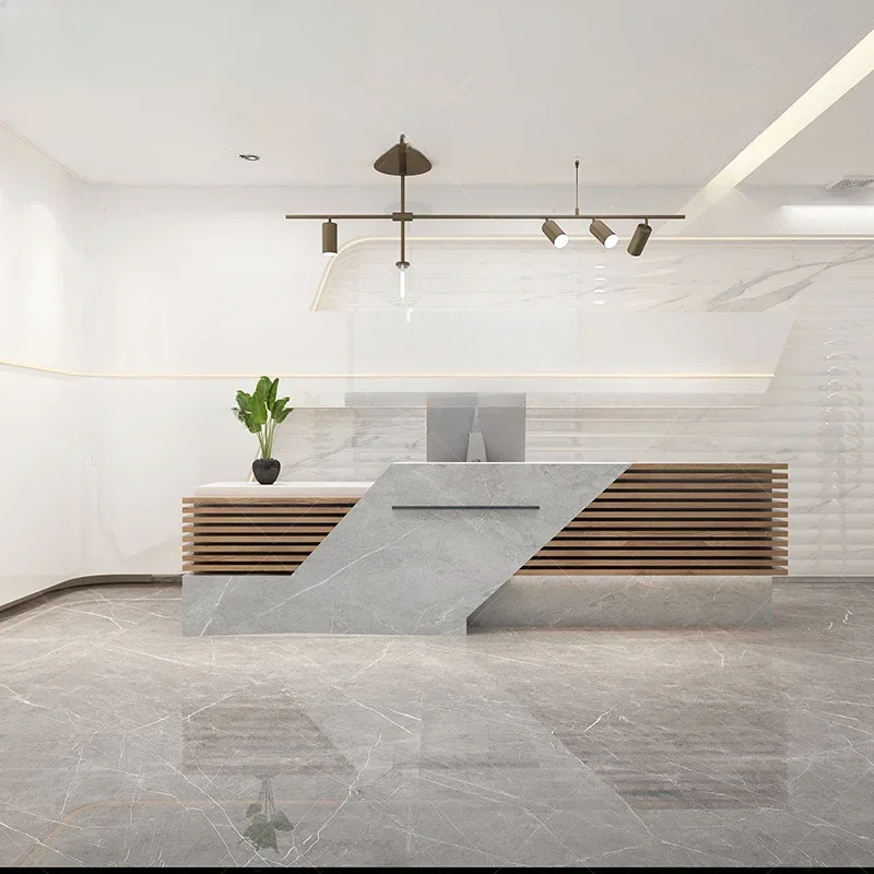 Modern Spa Counter Reception Desk Cashier Coffee Vanity Display Reception Desk Retail Escritorios De Ordenador Furniture WJ15XP